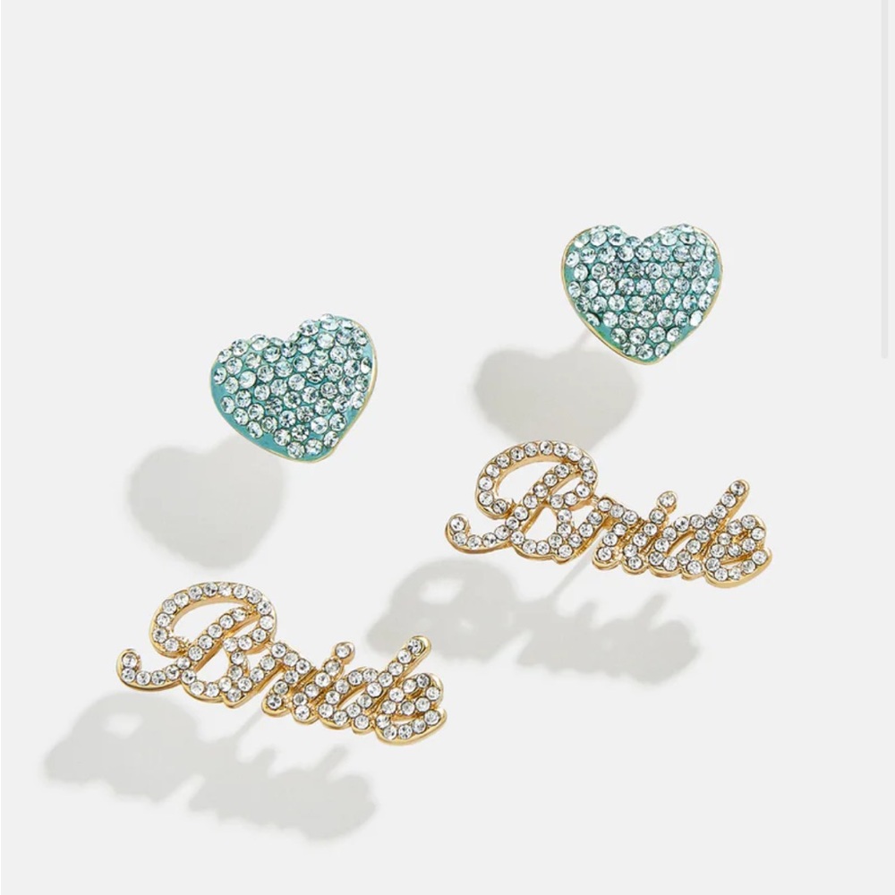Baublebar something blue earrings - bride set